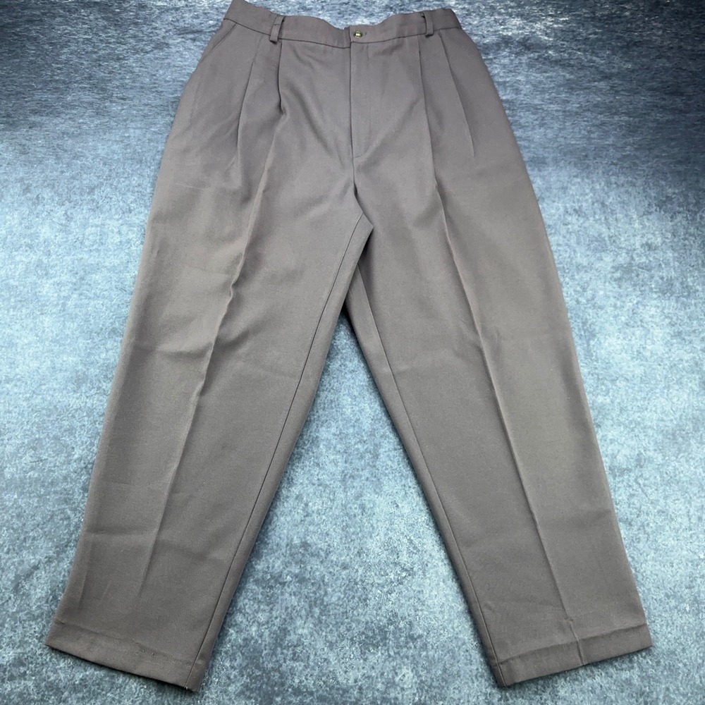 Vintage Sellecca Pleated Trousers Womens 20WP Charcoal Grey Made in USA Slacks